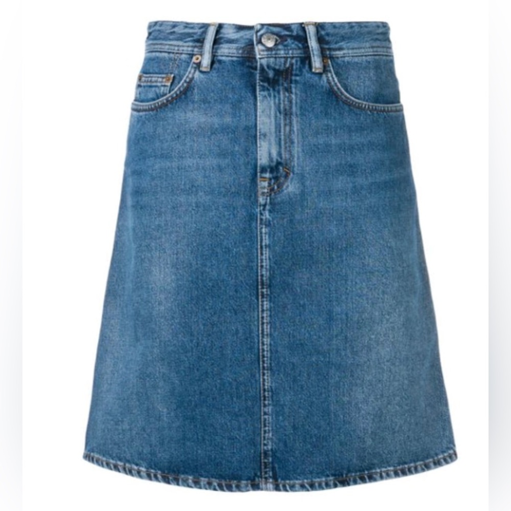 Acne Studios A-line Denim Skirt Mid Blue- Size 27, New without tags, never worn